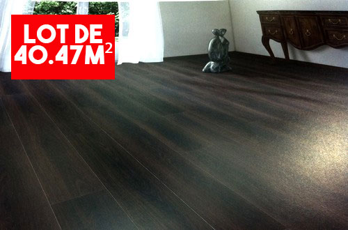 Parquet Stratifié Décoart Naples Planches Larges
 Granvia - HARO525680 - Haro sol stratifié tritty 100 gran via 4v chêne fumé foncé authentic top connect fin de serie lot de 40.47m² - uniquement visible sur pantin