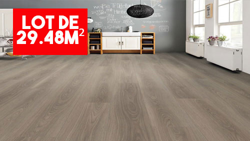 Parquet Stratifié Décoart Naples Planches Larges
 Granvia - HARO526704 - Haro sol stratifié tritty 100 gran via 4v chêne gris antique top connect fin de serie - prix pour le lot de 29.48m² - uniquement visible sur pantin