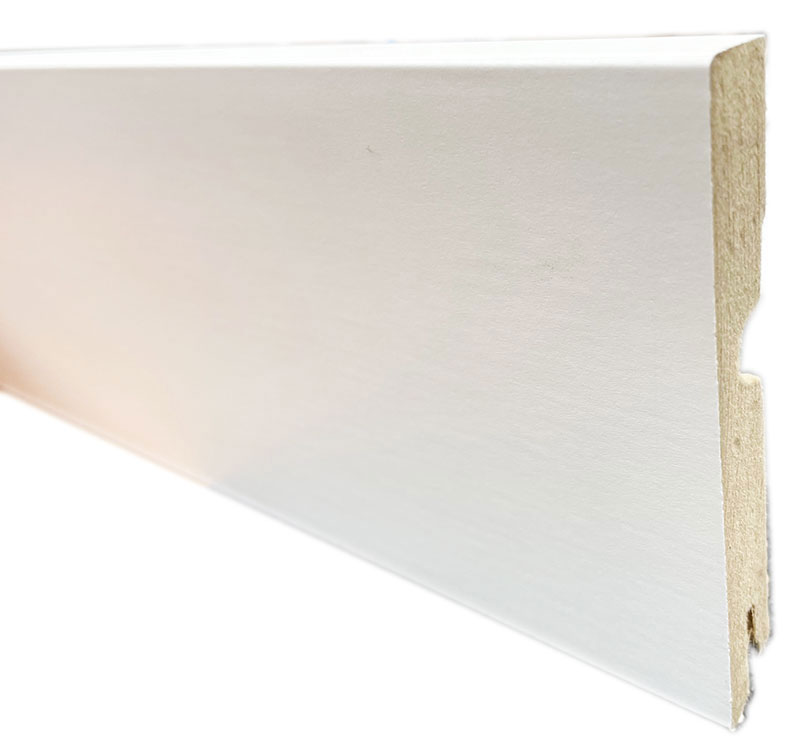 Plinthe de haute qualite - Plinthe mdf blanc 80x15x2400mm  dinachoc bords carres - certifié pefc 70%