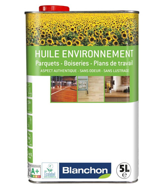 huile ENVIRONNEMENT BLANCHON 5LASPECT BOIS BRUT BLANCHON<br />
CAPACITE 15m²/L (huile pour bois clair, blanchit)